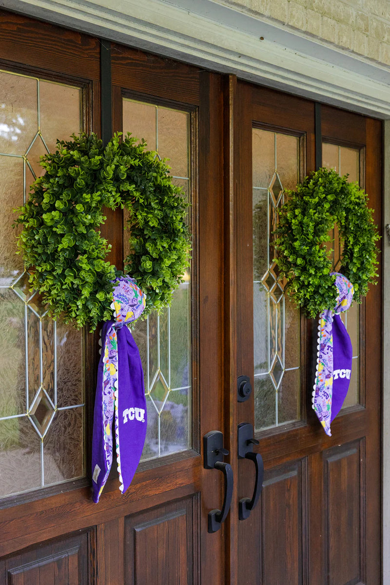 saturday silk collegiate wreath scarf