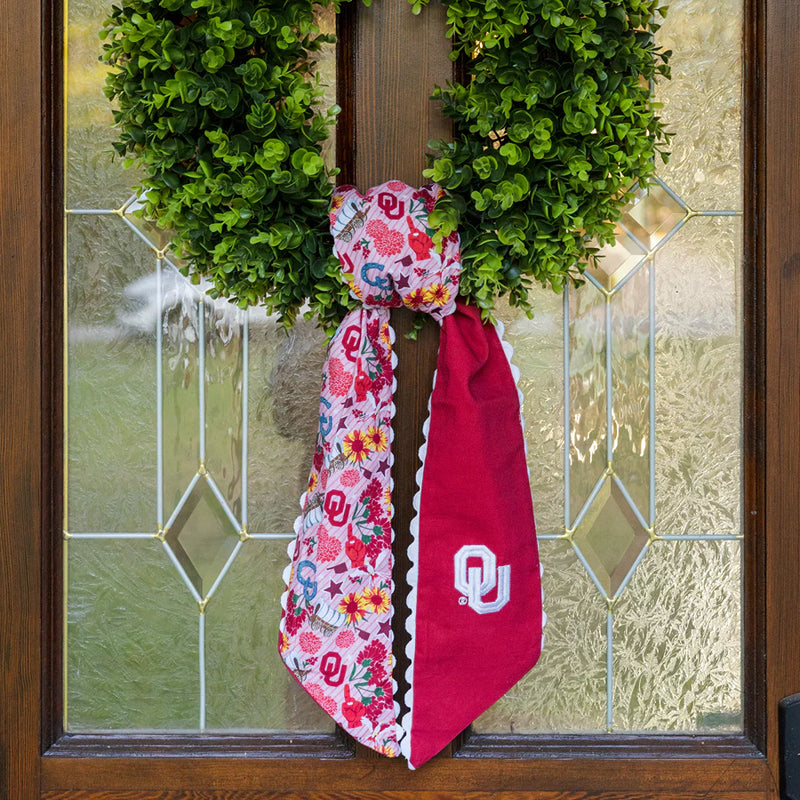 saturday silk collegiate wreath scarf