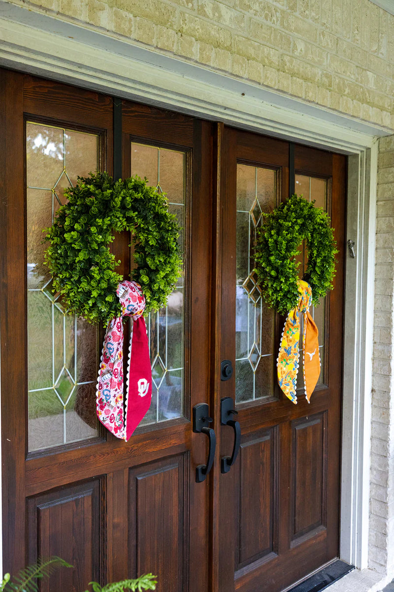 saturday silk collegiate wreath scarf