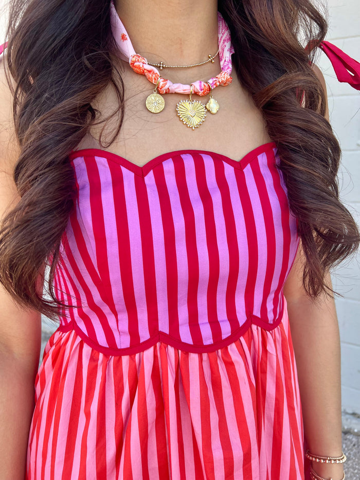 veronica charm scarf necklace