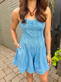 hopefully so denim romper