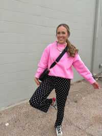 bubblegum mockneck sweatshirt