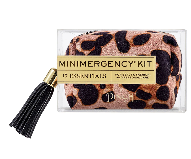 Blush leopard minimergency kit