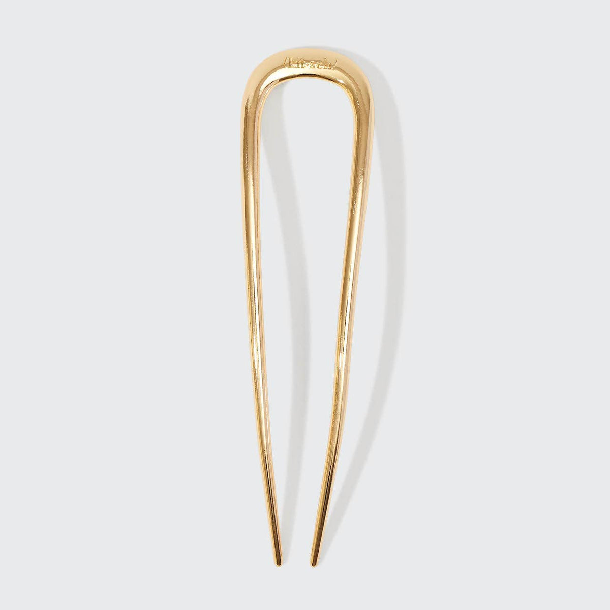 gold metal french hair pin