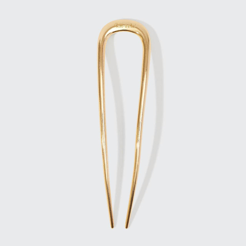 gold metal french hair pin