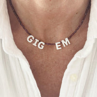 beaded gameday spirit necklace
