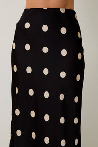 something to talk about polka dot satin mini skirt| FINAL SALE |