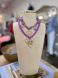 stella heart gemstone necklace