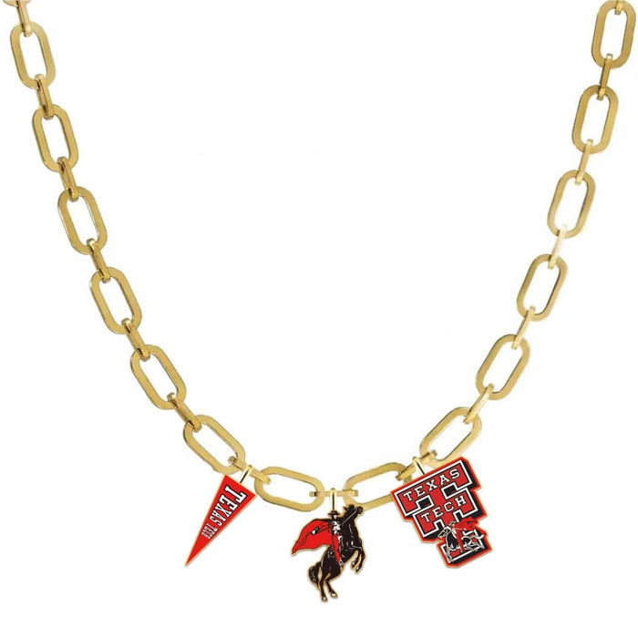 college vault texas tech charm necklace