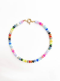 color theory rainbow beaded necklace
