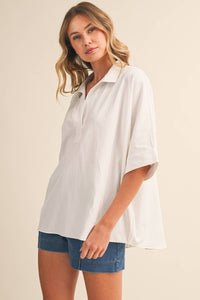 elliott oversized collared top