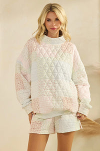 quincy textured mockneck sweatshirt