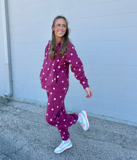 polka dot hoodie + jogger sets