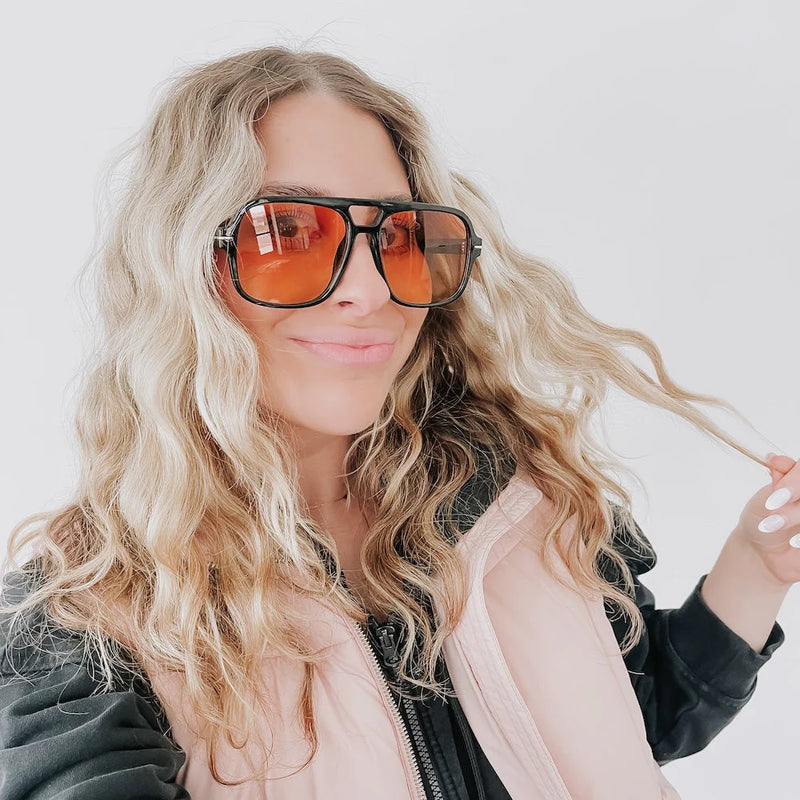 Natalie oversized avatior sunglasses