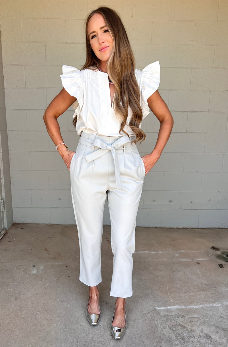 faux leather paper bag pants || FINAL SALE