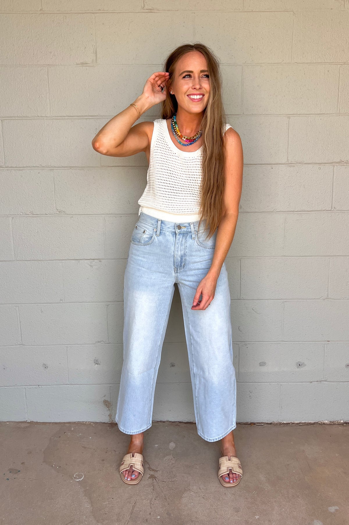 aria wide-leg denim pants | FINAL SALE