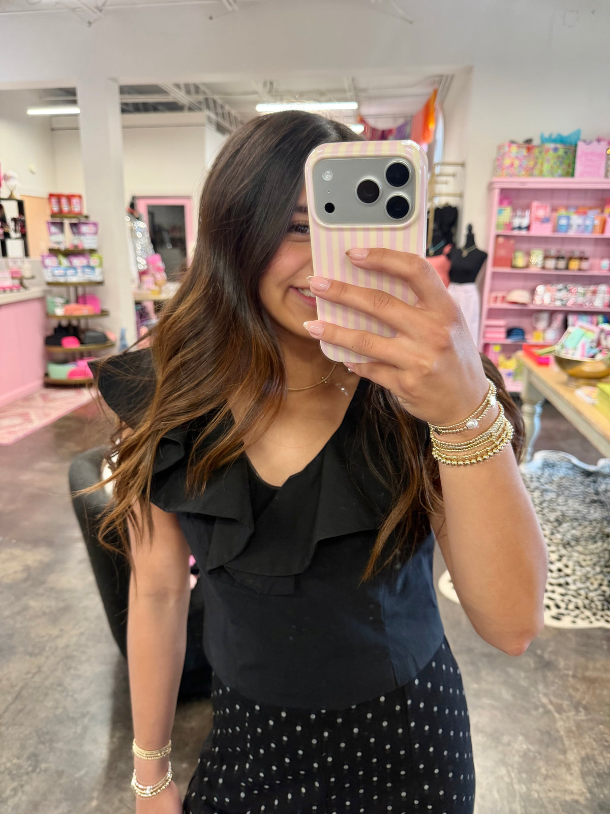 all for good cropped ruffle tank