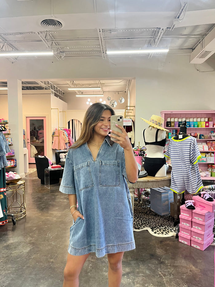 gone girl denim dress