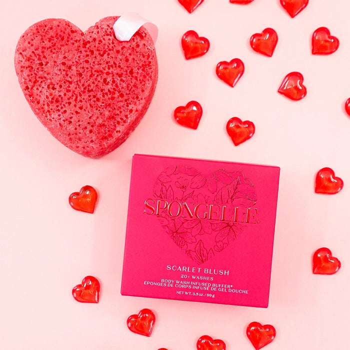 spongelle | scarlet blush heart buffer