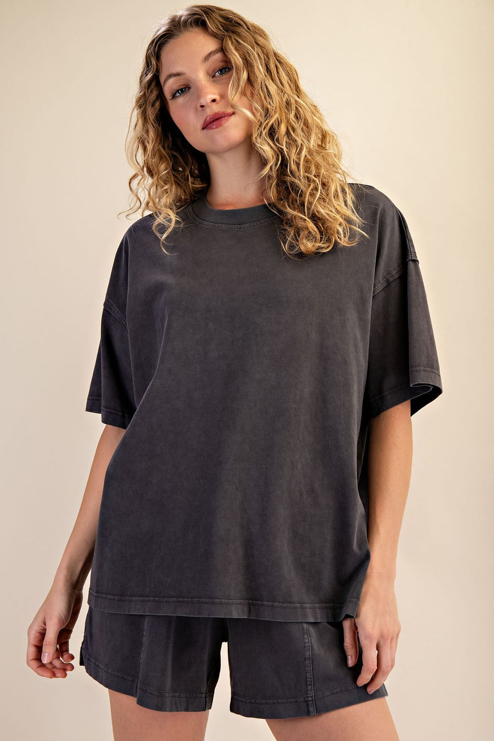 do it over again cotton split-hem tee