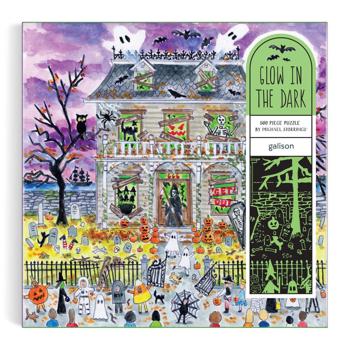 haunted house 500pc glow in the dark puzzle