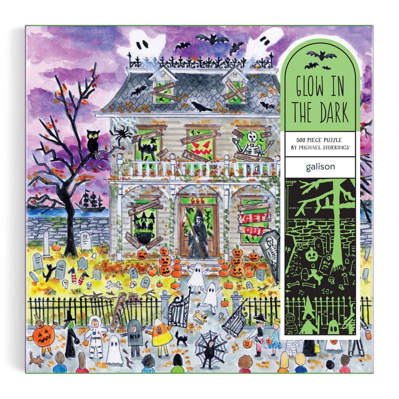 haunted house 500pc glow in the dark puzzle