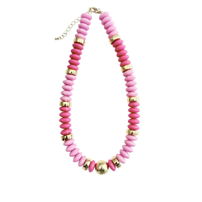 tobie beaded disc necklace