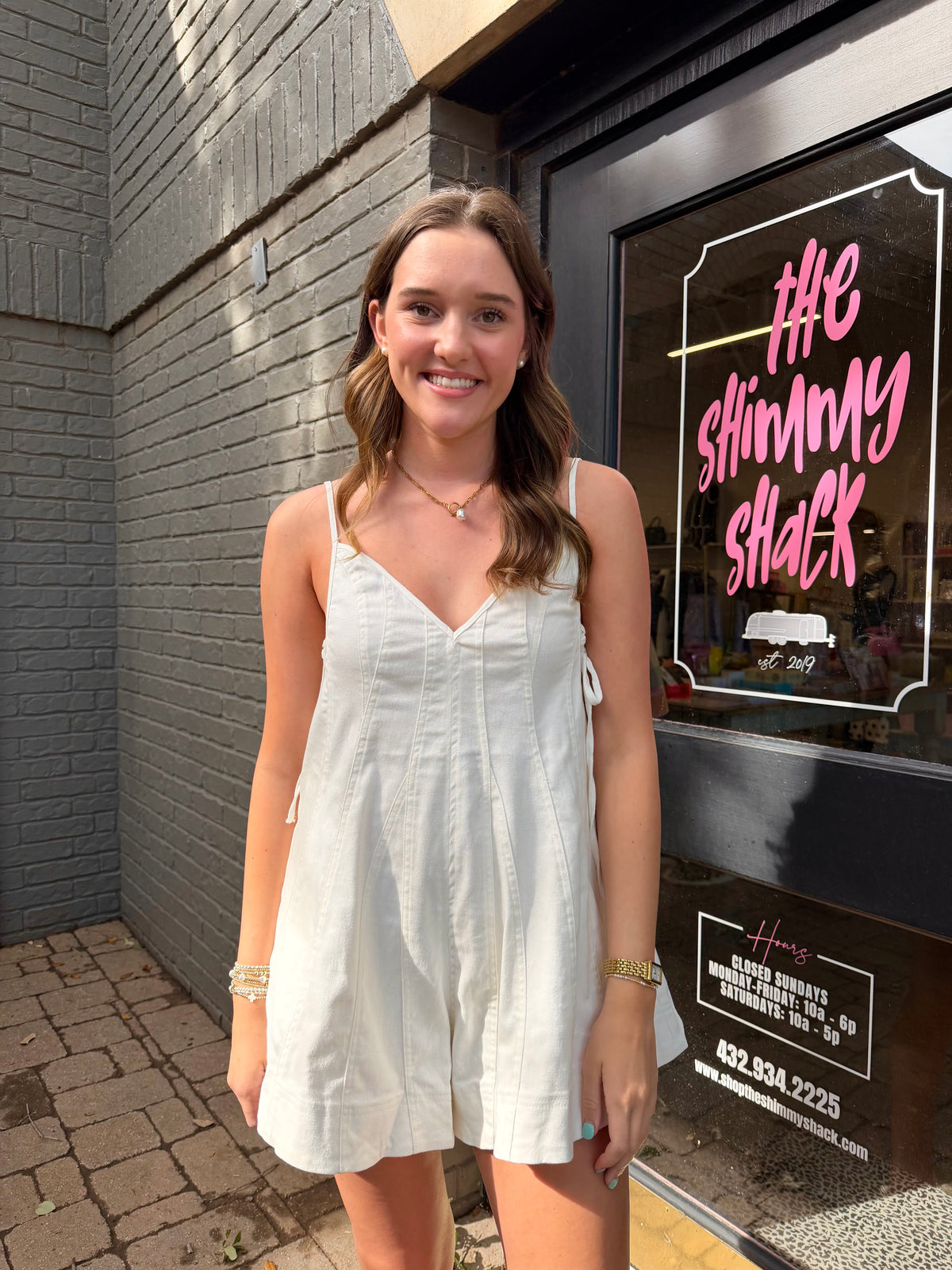 ivory tower flare romper