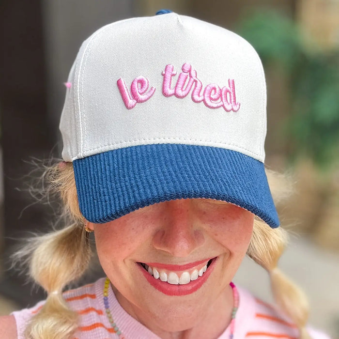 le tired corduroy brim snapback hat