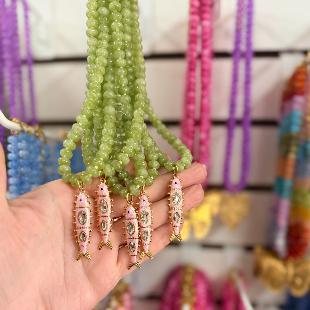 maris fish beaded necklace