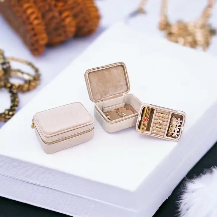 rectangle velvet jewelry box
