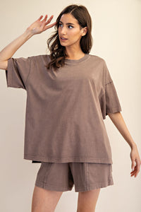 do it over again cotton split-hem tee