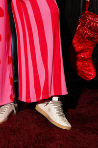 heat stroke ribbed pink set