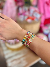 gold rainbow bracelets
