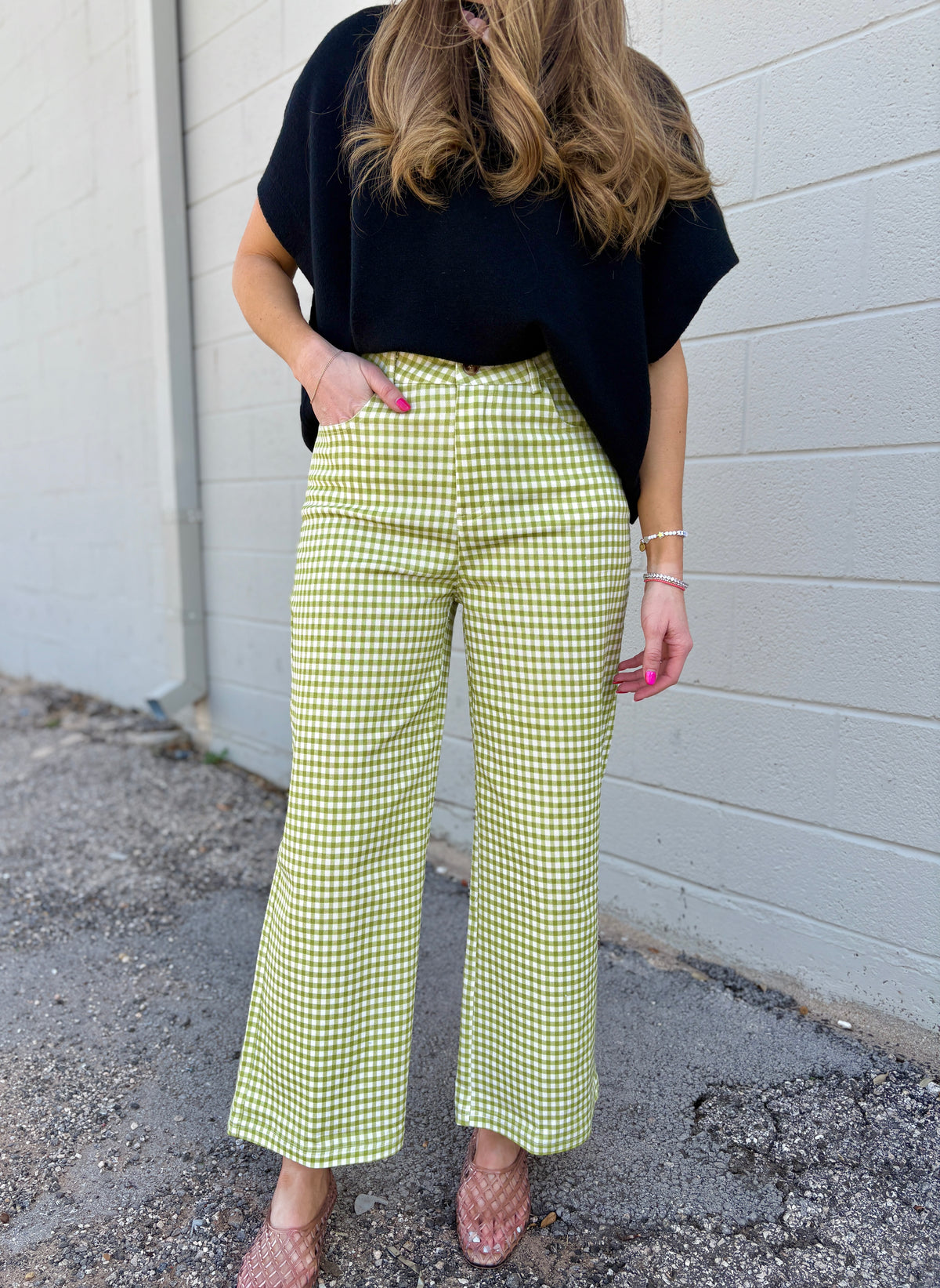 check on it gingham pants
