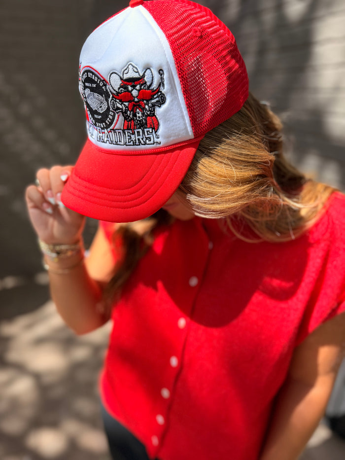 texas tech layer patch foam trucker
