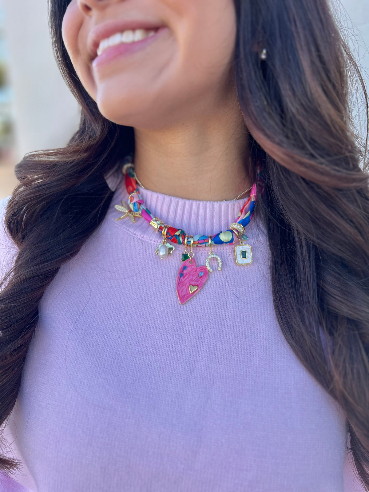 ferris scarf charm necklace