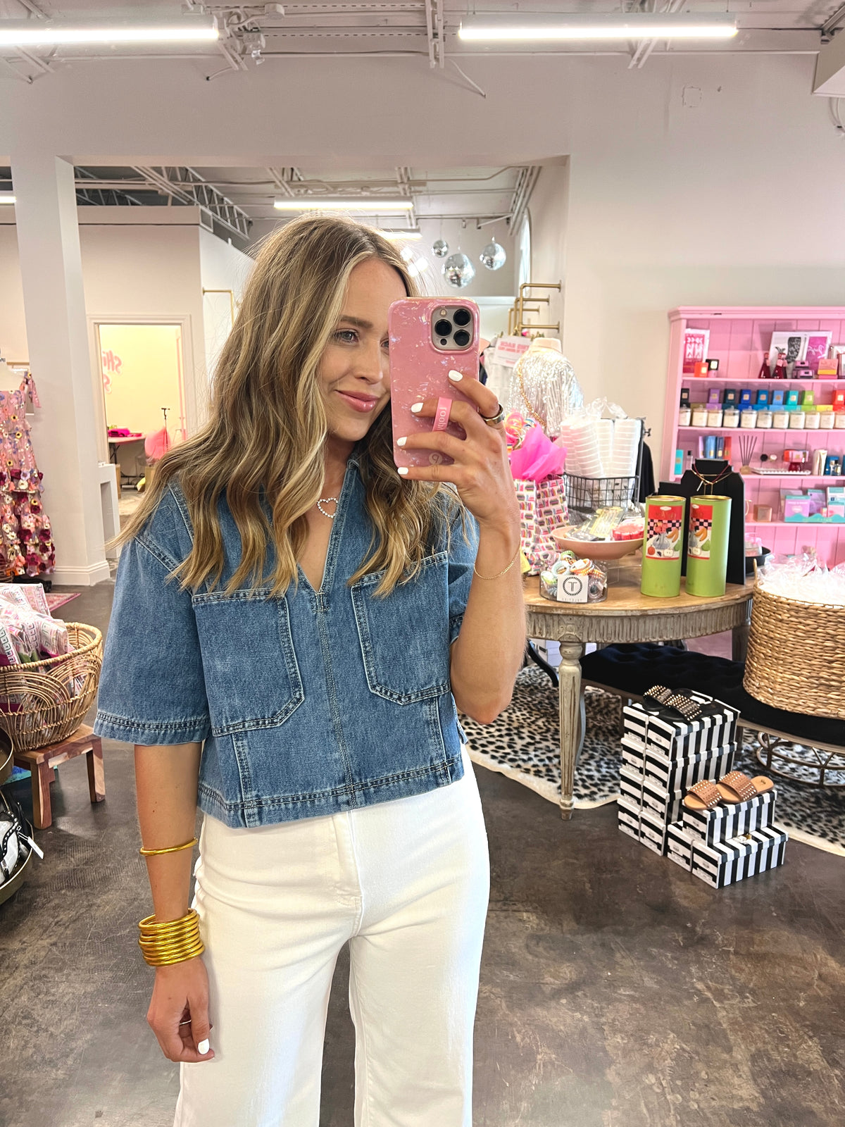 maren white high-rise stretch denim