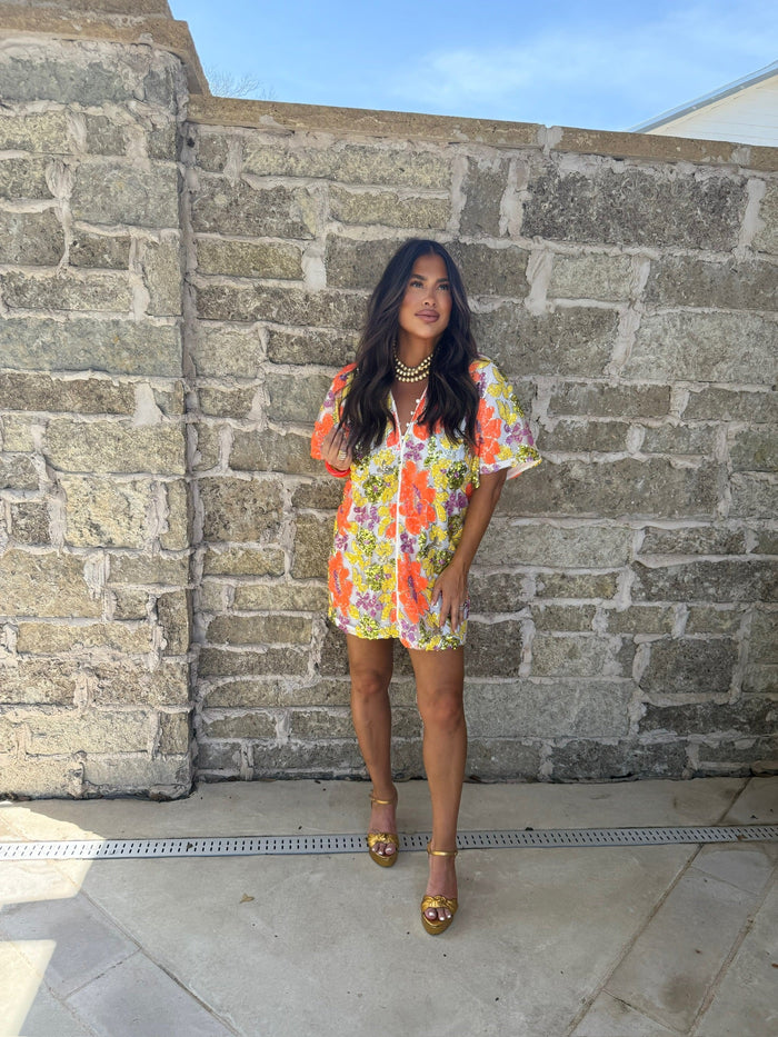 connie aruba sequin mini dress