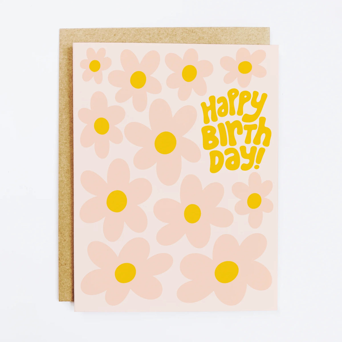 retro daisies bday card