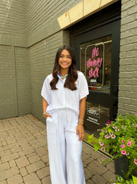 fresh start white collared top