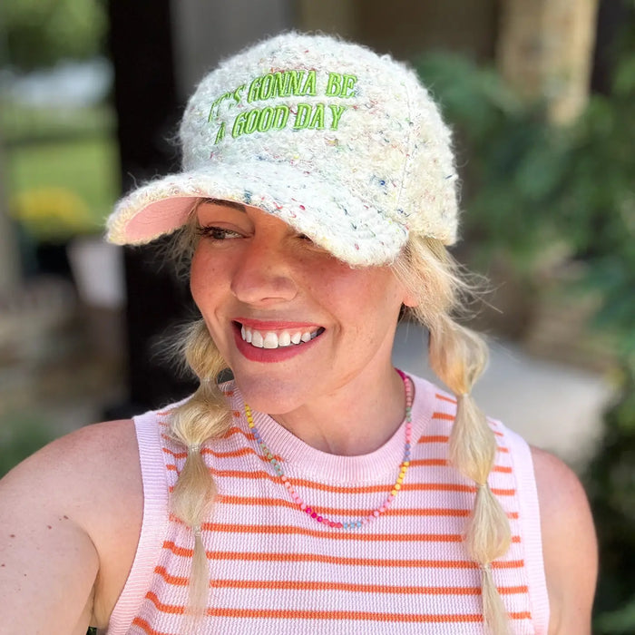 good day cream sherpa hat