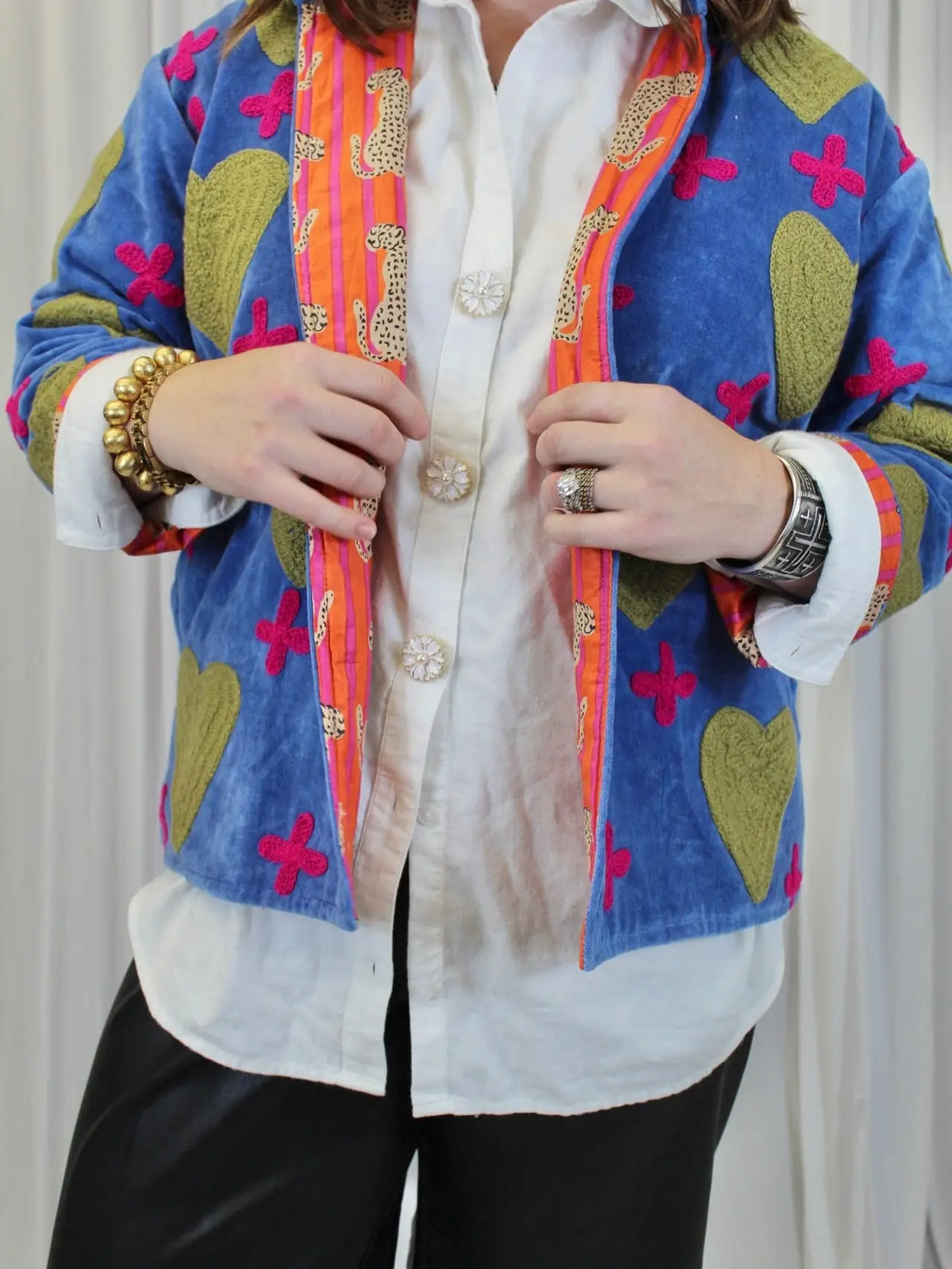 reversible velvet heart jackets