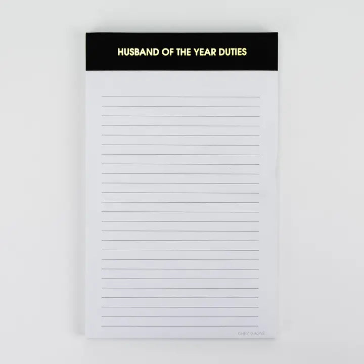 husband of the year notepad