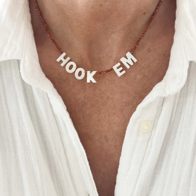 beaded gameday spirit necklace