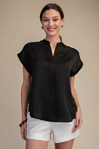 arden silky short-sleeve top
