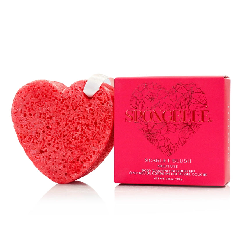 spongelle | scarlet blush heart buffer