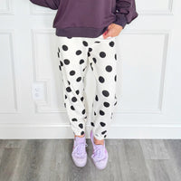polka dot joggers
