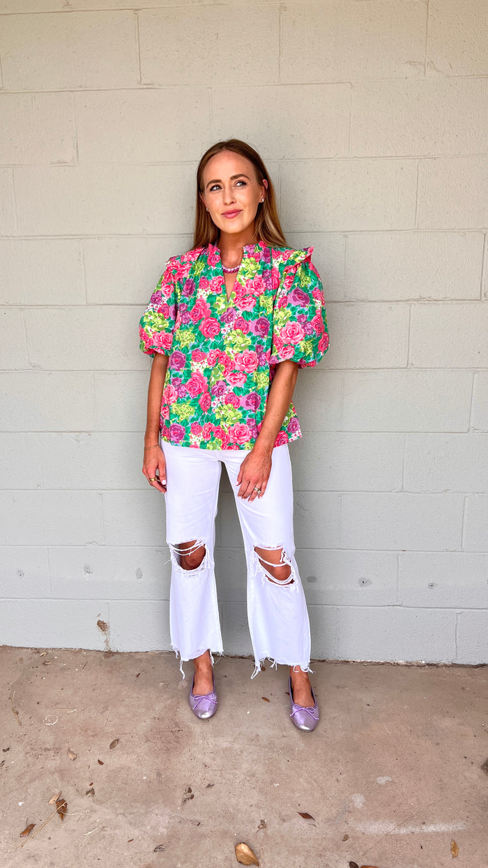 fresh blooms floral top