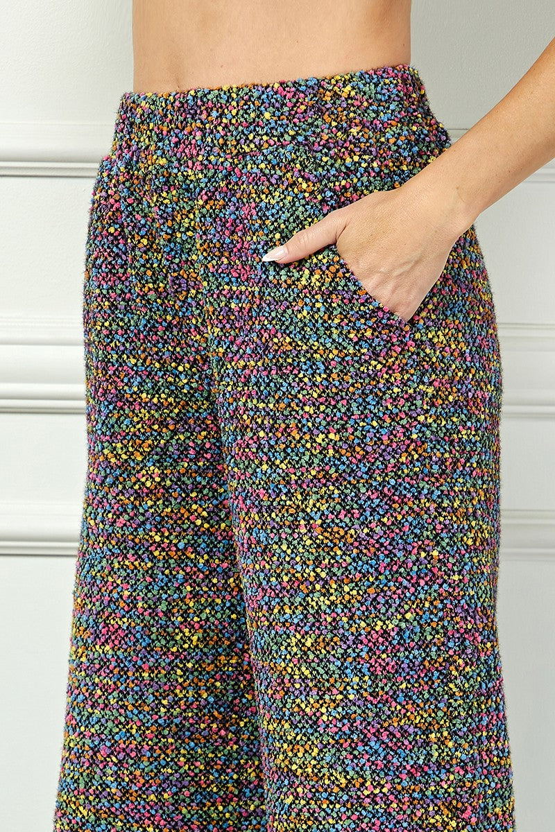 boucle melange cropped pants